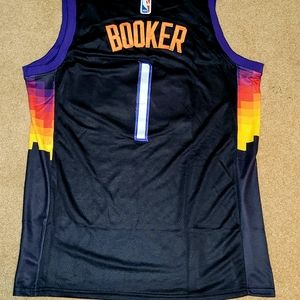Devin booker #1 Pheonix Suns the valley black replica NBA jersey